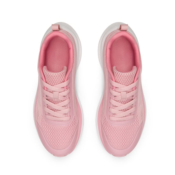  Women's Knitted Lifestyle Walking Sneakers - PINK - 3